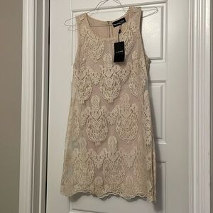 LMD boutique cream white dress with underlining TAGS still on size US medium